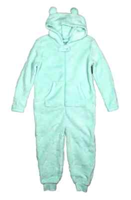 Kiki & Koko Girls Pajamas Stars Jumpsuit One Piece Hooded Size 110/116