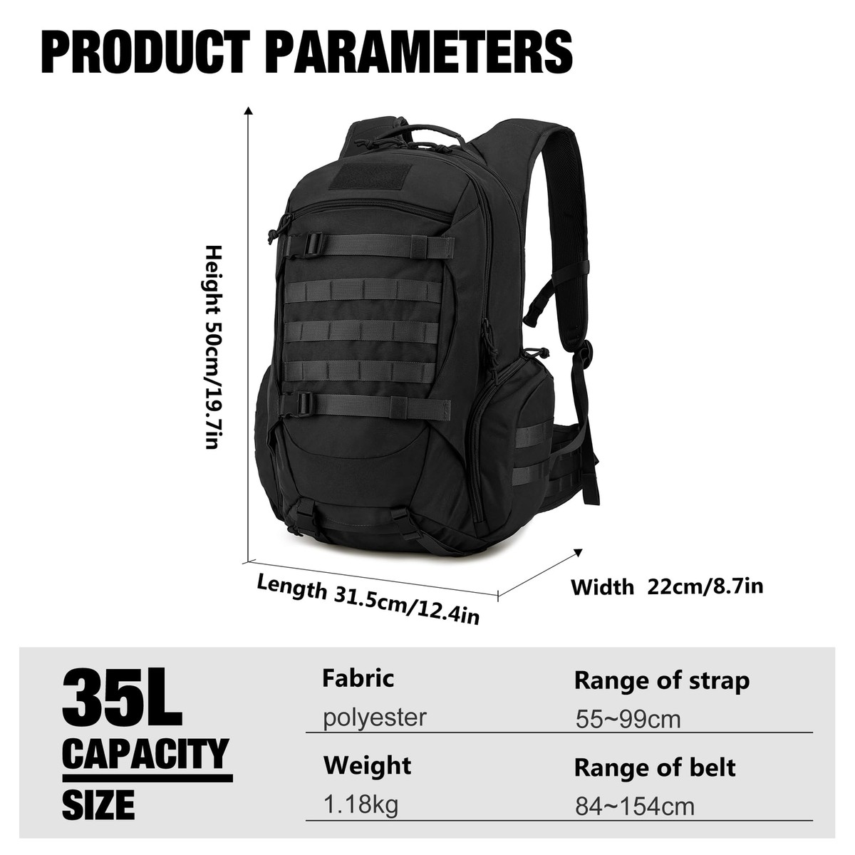 Amazon Mardingtop 35l Tactical Backpack Mardingtop 35L Tactical