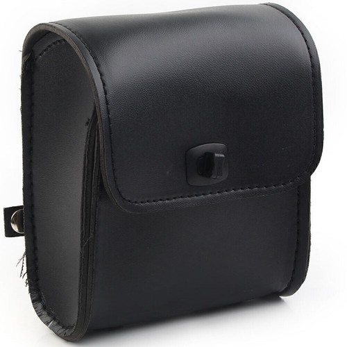 Motorcycle Saddle Luggage Pu Leather Side Tool Bag Storage Universal Pouch Black - Picture 2 of 10