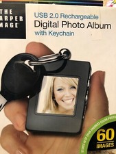 The Sharper Image Digital Photo Album USB 2.0 Rechargeable With Keychain