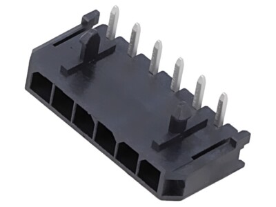 43650-0601 MicroFit 3.0 SR RA TH Peg 15Au 6Ckt MOLEX