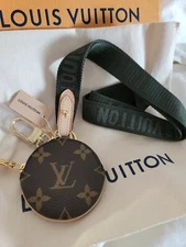 Louis VUITTON MONOGRAM KEY CHARM LANYARD STRAP COIN PURSE AIR PODS KEY HOLDER 
