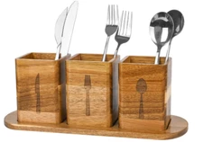 3Pcs Silverware Caddy for Patry, Utensil Holder for Countertop, Silverware