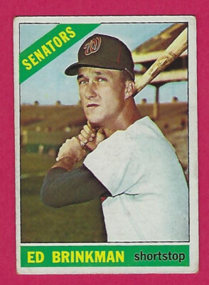 1966 Topps Ed Brinkman # 251 Washington Senators - crease