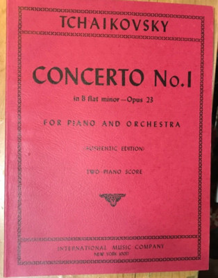 Tchaikovsky Concerto No. 1 in B flat minor For Piano and Orchestra Music Book