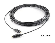 30ft Fiber Optical Toslink to Toslink 2.2mm Digital Audio Slim Type Cable