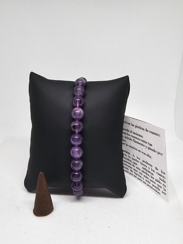 PULSERA DE CUARZO AMATISTA / AMETHYST QUARTZ PARA PROTECCION FORTUNA EXITO