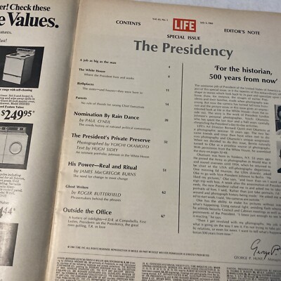 1968 July 5 Life Magazine The Presidency (BM9) | eBay