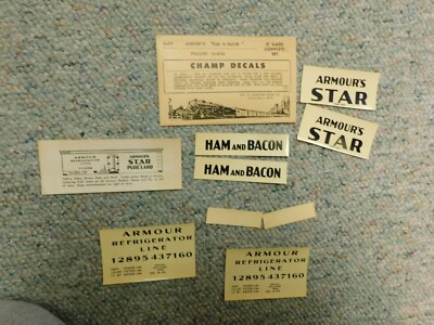 Champ decals O Gauge R-33 Armour Ham and bacon freight reefer H-156