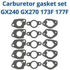 Carburetor Gasket Kit Set 301cc GX240 GX270 Honda Clones 173F 177F 5 Packs Set