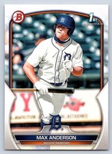 MAX ANDERSON  TIGERS RC 1st card  2023 BOWMAN DRAFT #BD-144