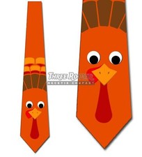 Turkey Ties for Men Thanksgiving Fun Holiday Neck Tie