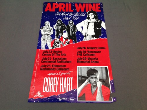 Poster tour concerto aprile 1984 Wine & Corey Hart - Foto 8 di 8