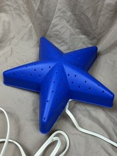 Ikea Smila Stjarna Star Lamp Wall Hanging Night Glow Light Blue 10" EUC