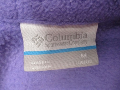 Columbia Size M (10-12) Girls Full Zip Stand Collar Pocket Athletic Jacket 471 - Picture 7 of 9