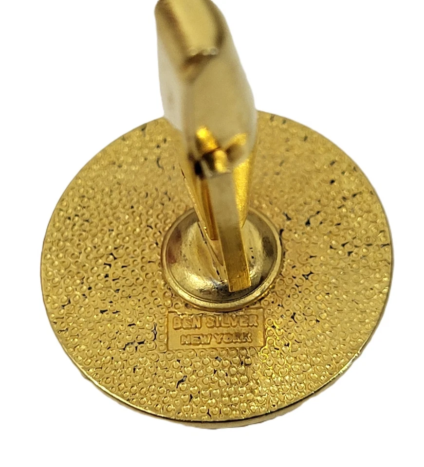 Пара звеньев манжет с серебряной эмалью с логотипом Университета штата Огайо Бен - Изображение 3 из 4