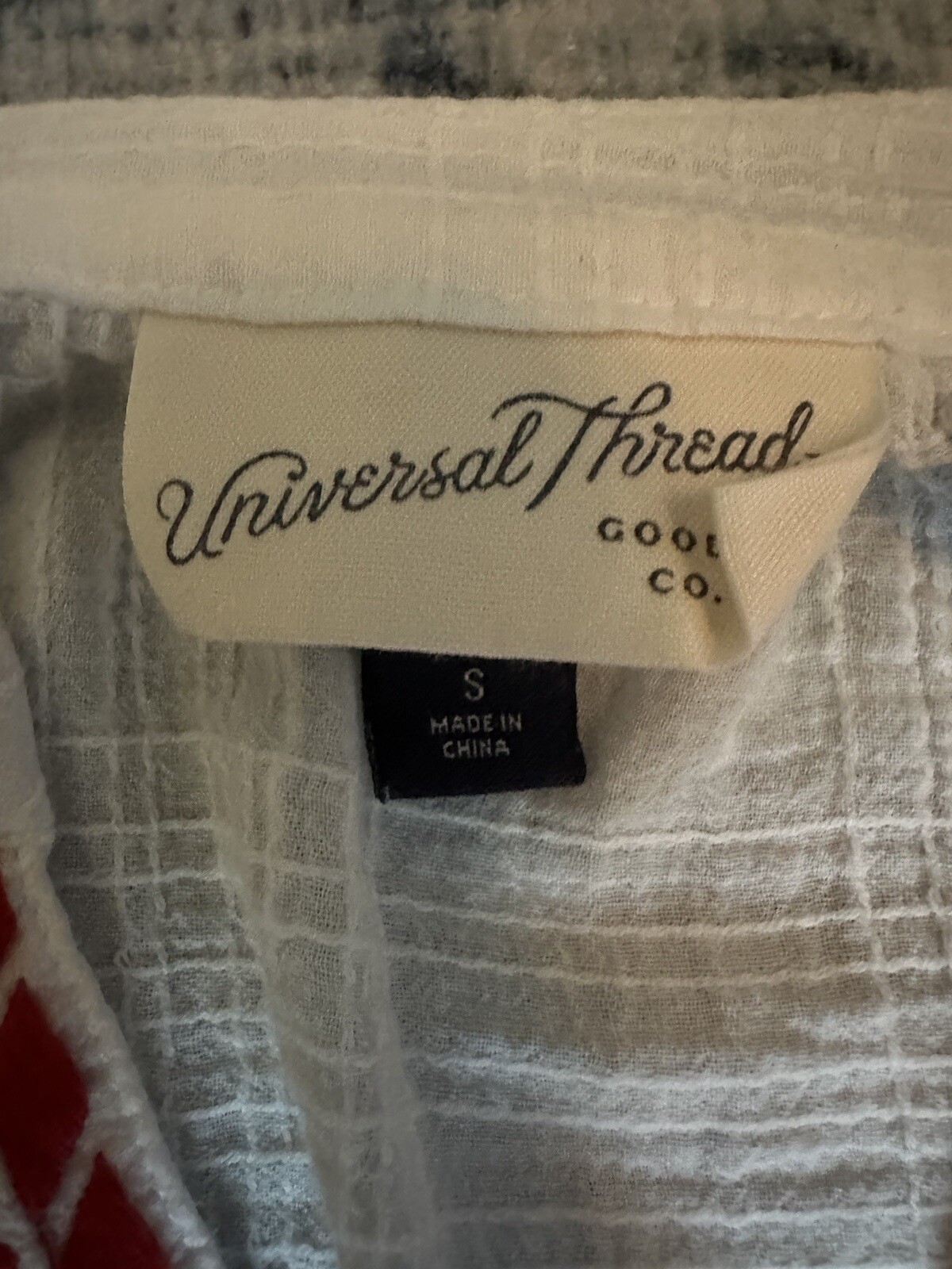 Universal Thread Boho White Tunic with Red Embroi… - image 3