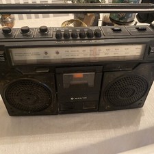 SANYO M-9920 Stereo Vintage AM/FM Radio Cassette Recorder Boombox -Untested-