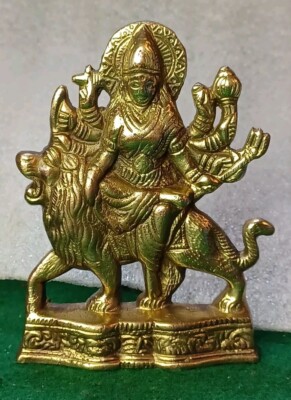 Vintage Religious Brass Goddess Durga Devi 10.05 oz's