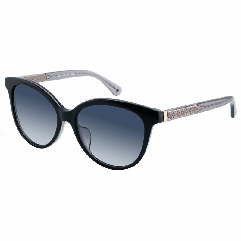 Kate Spade Kinsley Black Crystal Grey Frame Grey Gadient Lens Cat Eye Sunglasses Kate Spade Dark Grey Gradient Butterfly Ladies Sunglasses  main image 3
