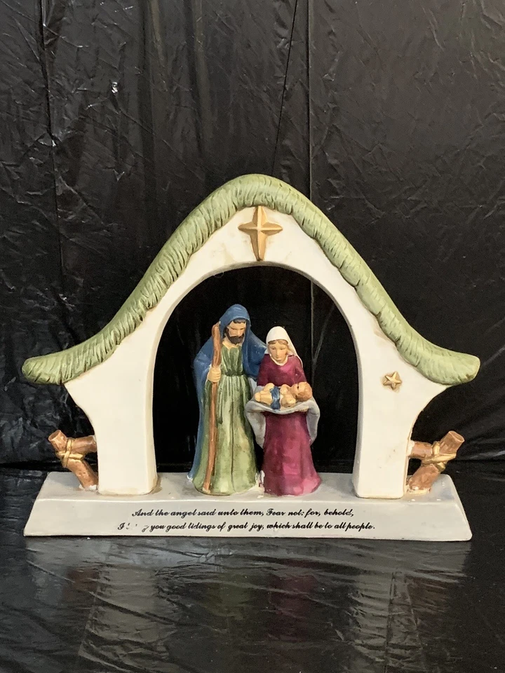 РОЖДЕСТВЕНСКИЙ НАБОР Иосиф и Мария держат младенца Иисуса в оригинальной коробке рождественский набор - Изображение 2 из 4