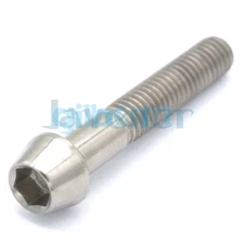 2pcs M6 x 35mm Original Color GR5 Titanium Bike Screw Taper Cone Head Bolts