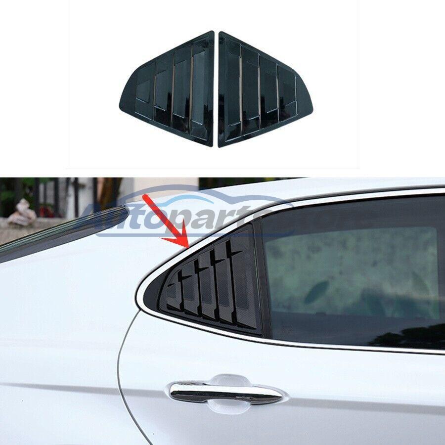 Bright Black Rear Window Louver Cover Side Vent FitsFor Toyota Camry 2018-2021