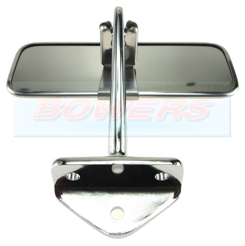 CLASSIC AUSTIN MINI STAINLESS STEEL CHROME INTERIOR REAR VIEW MIRROR - Picture 2 of 2