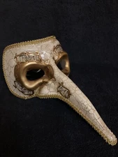 NEW~VTG.~MASK~VENETIAN MARDI GRAS~LONG NOSE~MASQUERADE~MUSICAL NIGHT~WITH TAG~NC