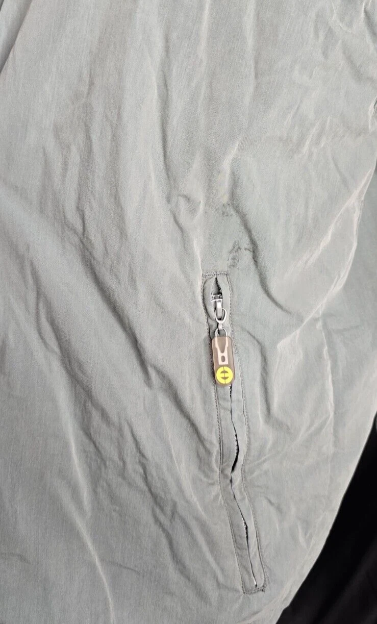 Planet Earth Jacket XL Skateboard Ski Net Lined Green Gray Hidden Hood Full Zip - product detail image 14
