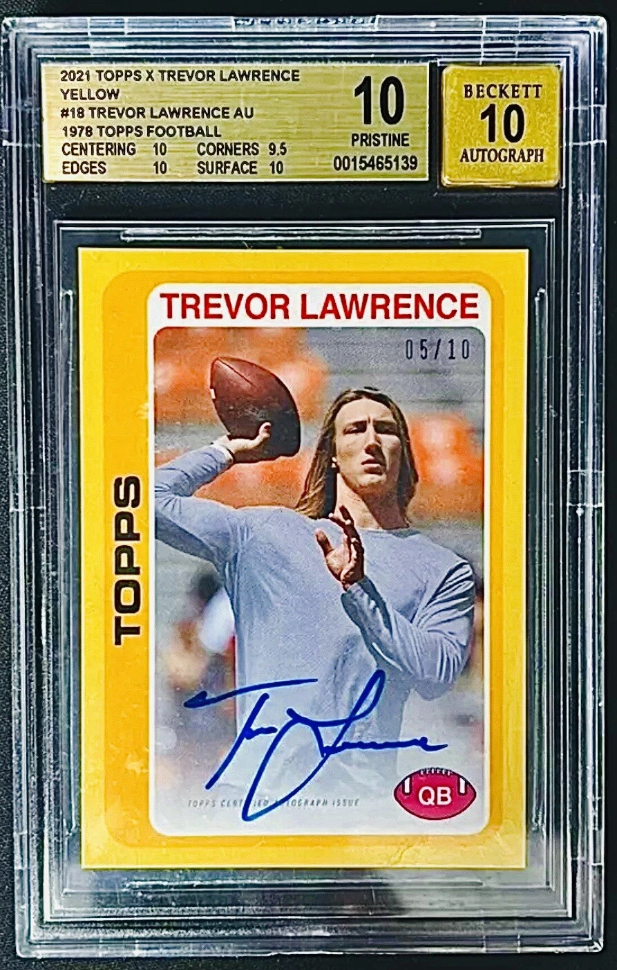 Trevor Lawrence Topps X Trevor Lawrence #18 Yellow