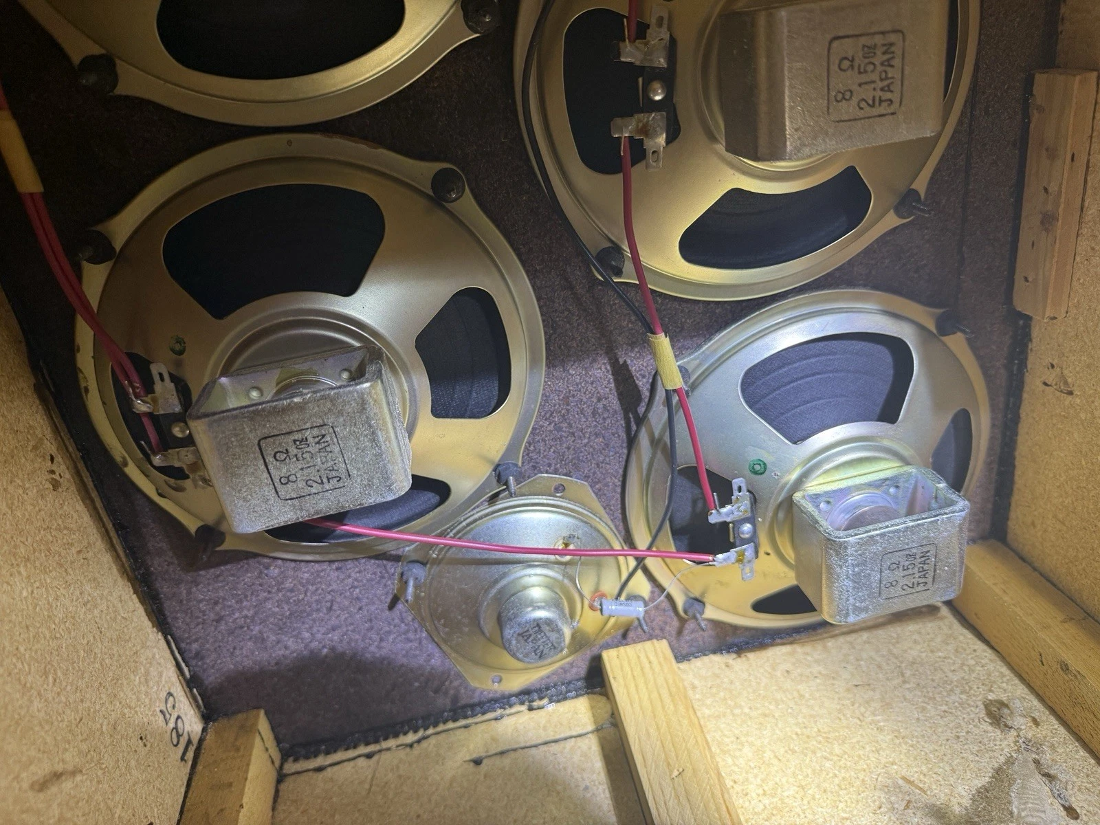 Custom Large Heavy Vintage Wood Speakers Audiophile MCM~TESTED POWERFUL AS F£*¥ image 14