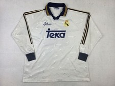 Vintage Real Madrid Home Jersey Fulmen Teka Long Sleeve Mens Size XL Home Futbol