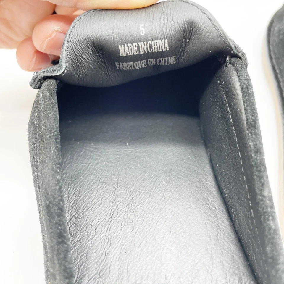 Mocasines para mujer Jeffrey Campbell Wrkathome Mule de gamuza negra talla 5 Foto 4 de 4