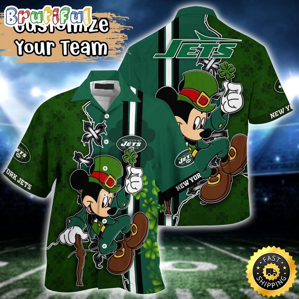 Customized football New York Hawaiian Shirt Mickey Mouse Saint Patricks Day