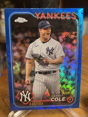 2024 Topps Chrome Logofractor Edition - Gerrit Cole #164 Blue Refractor /150