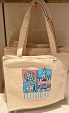 2026 Walt Disney World All 4 Parks Florida Canvas Tote Bag Epcot Magic Kingdom