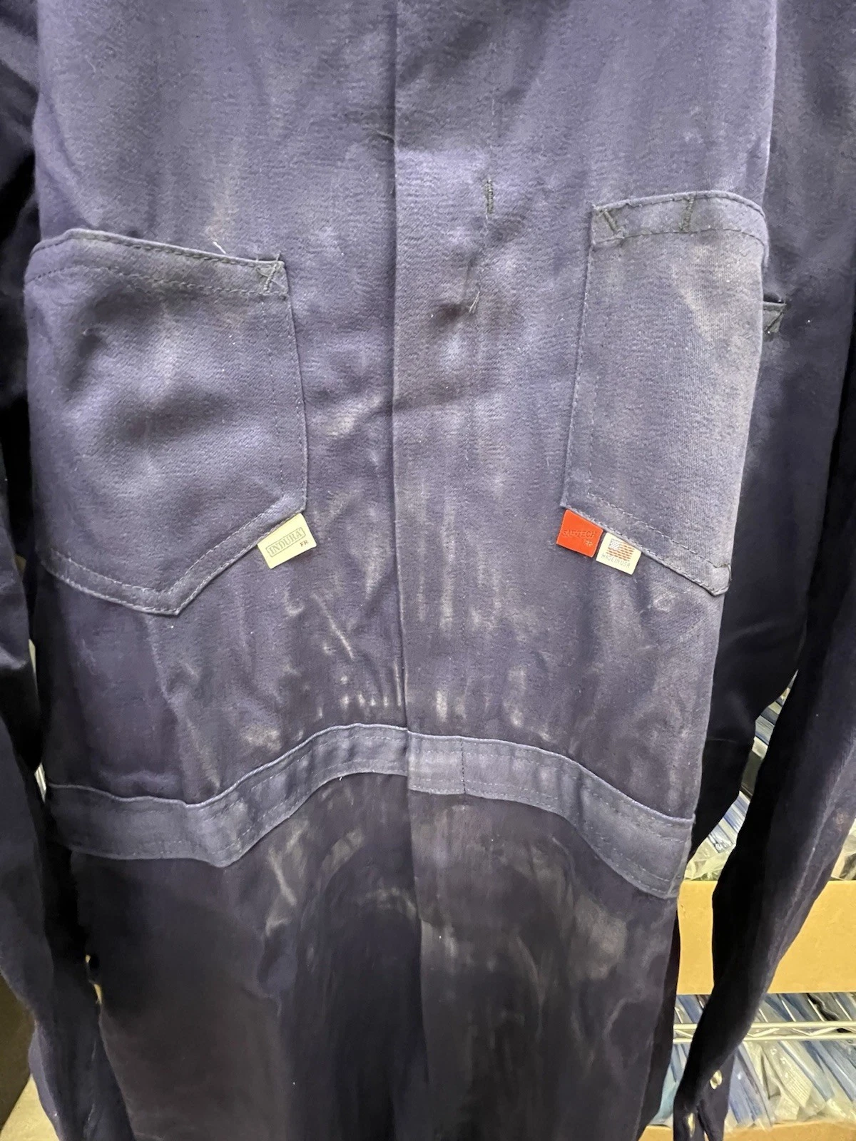 Saf-tech FR Coveralls Mens 3XL Blue Westex Indura Fire Resistance Zip NEW image 2