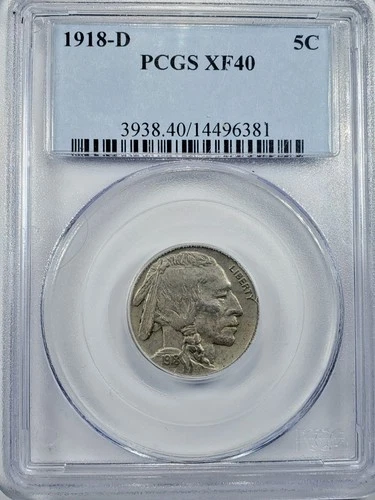 1918-D Buffalo Nickel  PCGS XF45