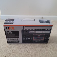QFX Cassette Player/Recording, Radio, USB, SD Card, Model UM-1/J-22U, Tested.
