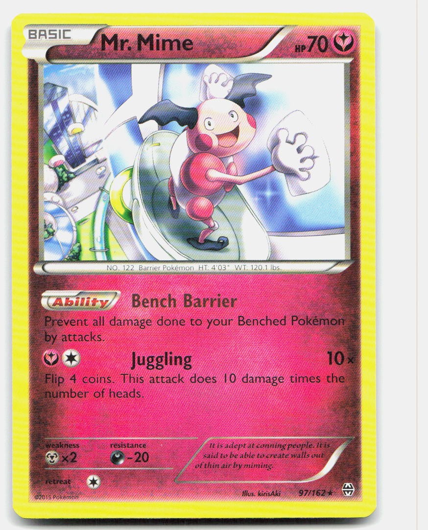 BREAKthrough Mr. Mime 97/162 NM Pokemon Rare Tcg Card