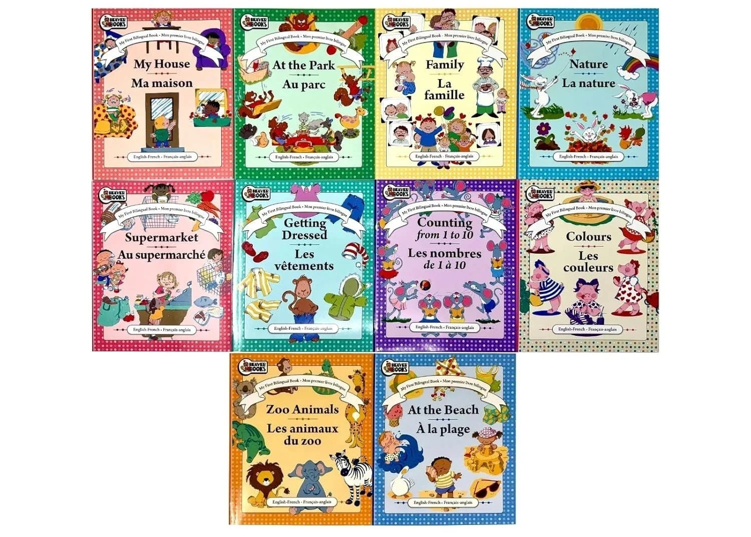 My First Words in English & French -Complete Learning 10 Books Collection Set - Image 3