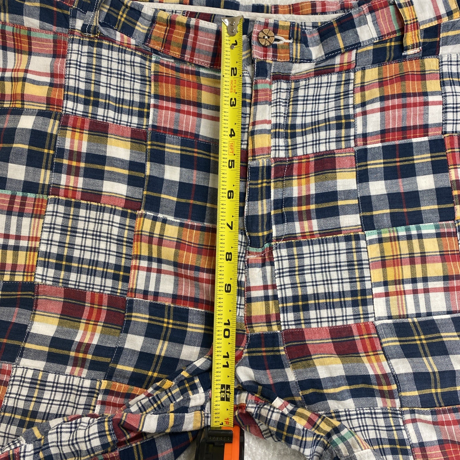 BARRY BRICKEN Multicolored Plaid Patchwork Mens 3… - image 3