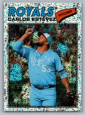 2026 Topps Heritage CARLOS ESTEVEZ #314 Chrome Silver Sparkle SP KC Royals
