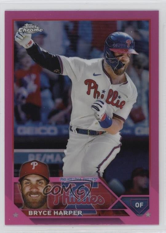 2023 Topps Chrome Pink Refractor Bryce Harper #3 1g5d