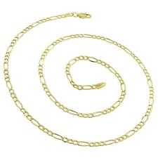 18K Gold Filled 26 inch 4mm Tarnish/Lead/Nickel-FREE Figaro Chain Necklace J139G