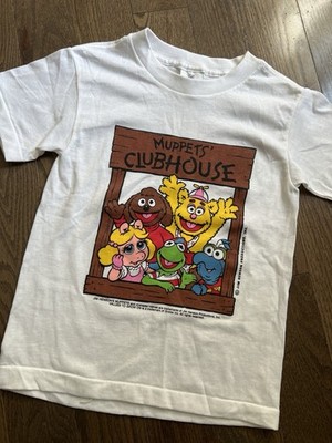90s Vintage Muppets Clubhouse Kids Single Stitch Graphic T-Shirt Size small 