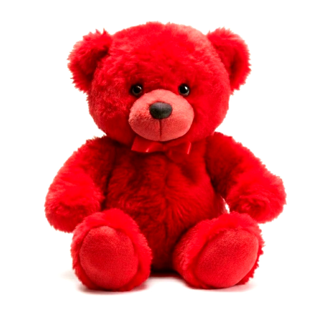 Red Teddy Bear Plush - Perfect Valentine's Day Gift - Soft & Cuddly .