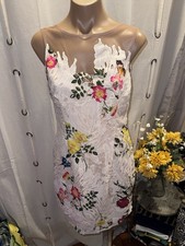 Forever 21 Dresses Womens Dress Bodycon Crochet Mesh Floral Lined Size M NWOT