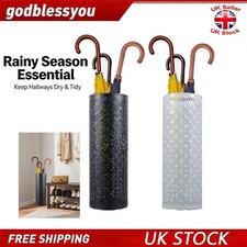 Metal Umbrella Holder Stand Rack Rain Water Drip Tray Walking Stick Storage UK
